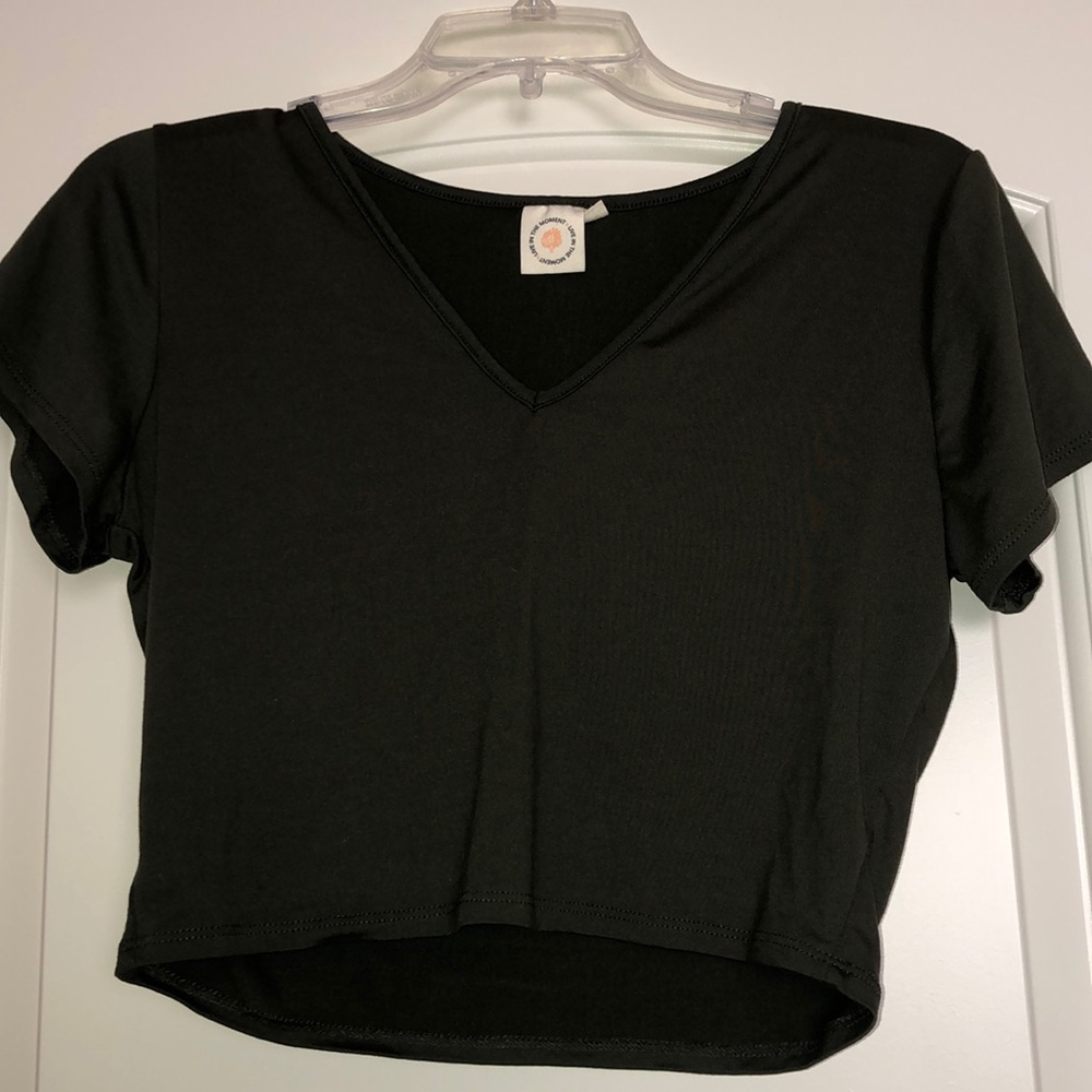 Olive green crop top (:
